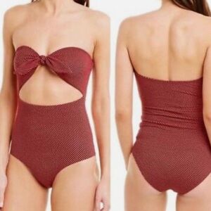 Onia Marie one piece swimsuit micro stripe